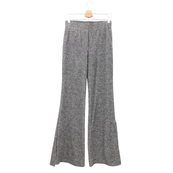 Twenty Montréal Women's Gray Elastic Waist Corduroy Flare Slit Pants Size Medium - Picture 1 of 5